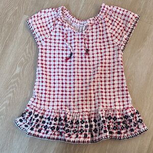 Vineyard Vines toddler' Red and White Patterned Blouse